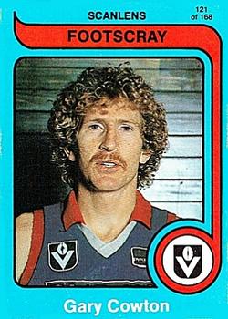 1980 Scanlens VFL #121 Gary Cowton Front